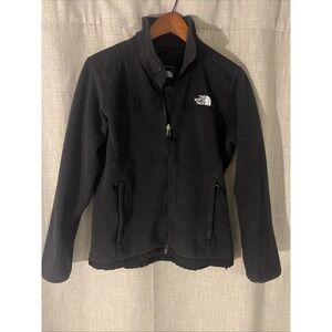 Women's The North Face Fleece Zip Up Jacket Black Size Medium